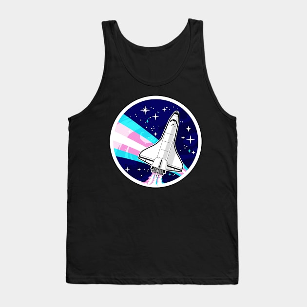 NASA Badge Retro Trans Pride Spaceflight Patch Tank Top by forge22